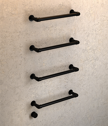 Matt Black Classic Floating Towel Bar Radiator (166MB)