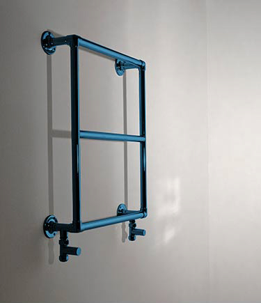 Mini Classic Blue Chrome Heated Towel Rail (57MBL)