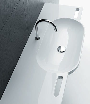 Grab Wall Hung Basin with Shelf (161B)