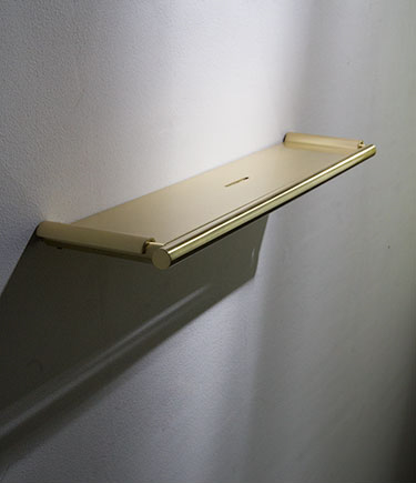 Moca Brass Wall Mounted Bathroom Shelf (57EM)