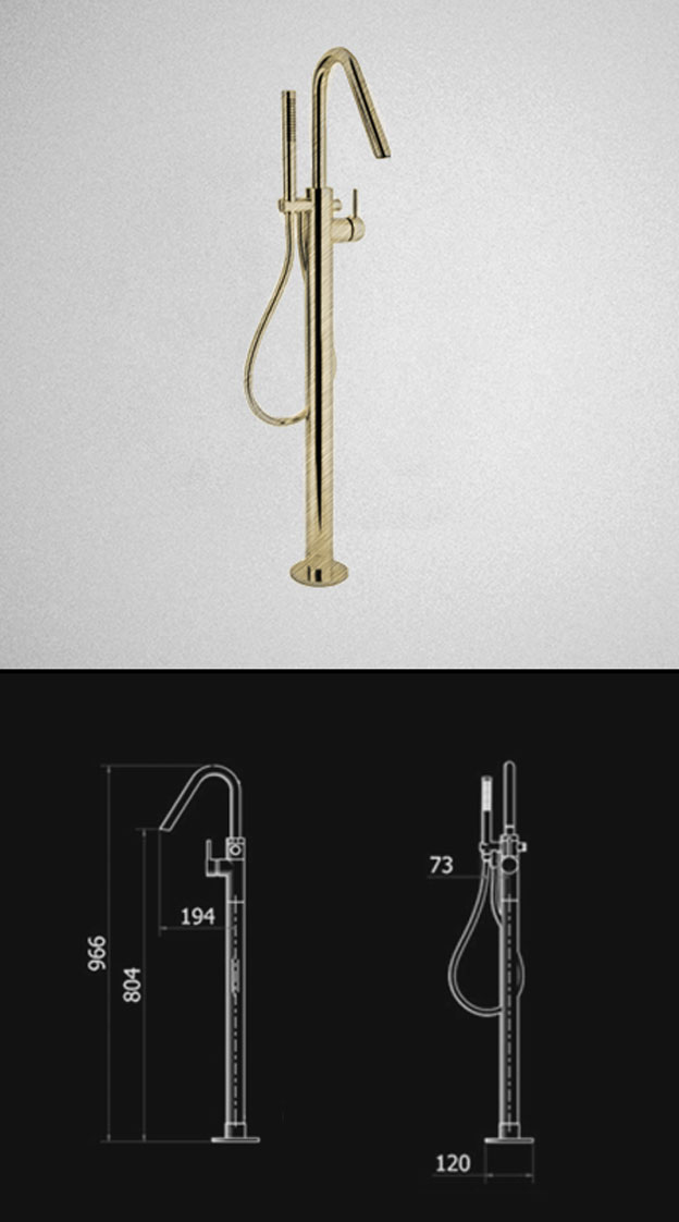 Brass Freestanding Bath Tap & Fillers Brass Taps