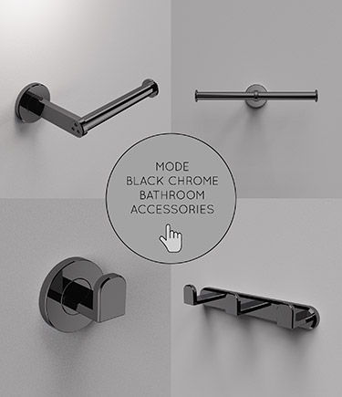 Mode Black Chrome Triple Robe Hook (MA5BC)