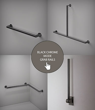 Black Chrome Mode Grab Rails