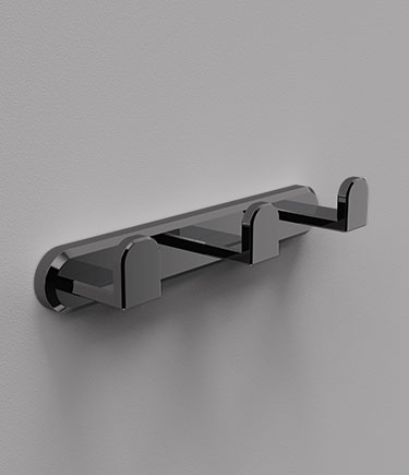 Mode Black Chrome Triple Robe Hook (MA5BC)