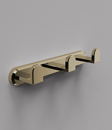 Mode Brass Triple Robe Hook (MA5BR)