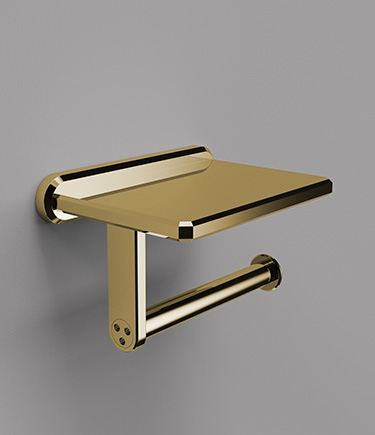 Mode Gold Toilet Roll Holder Shelf (MA3G)