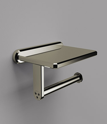 Mode Nickel Toilet Roll Holder Shelf (MA3N)