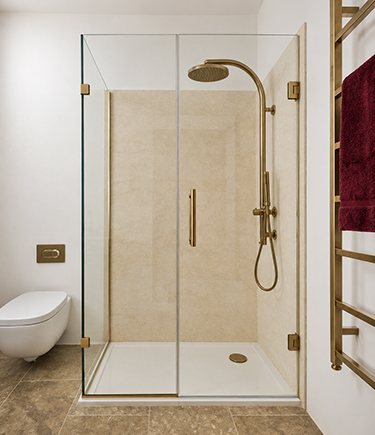 Pacific Antique Brass Shower Enclosure 