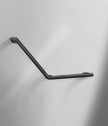 Modern Black Chrome Angled Grab Bar (151VBC)