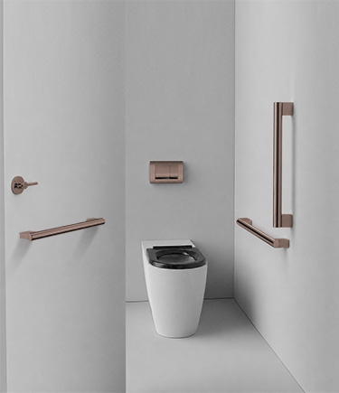 Modern Bronze Ambulant Toilet Cubicle Pack (723ABZ)