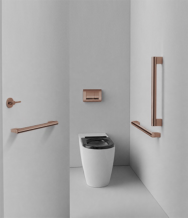 Modern Copper Ambulant Toilet Cubicle Pack (723AC)