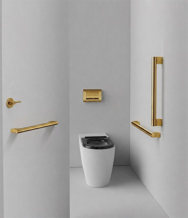 Modern Gold Ambulant Toilet Cubicle Pack (723AG)