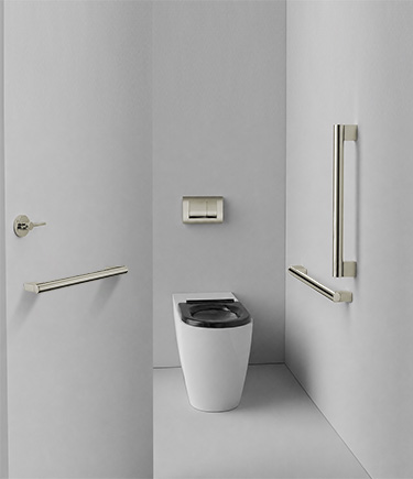 Modern Nickel Ambulant Toilet Pack (723AN)