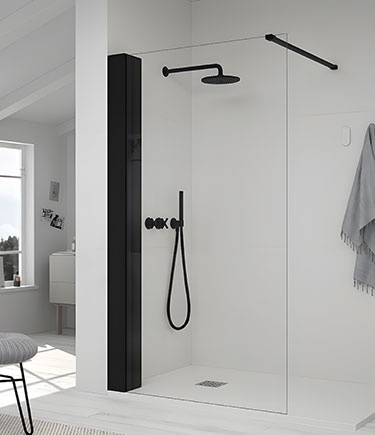 Modern Shower Screen With Storage (70CB)