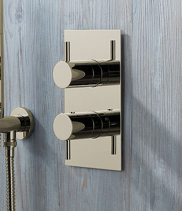 Nickel Thermostatic 2 Function Shower Valve (48N)