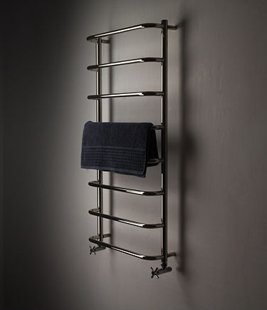 Heated Nickel Towel Rails, Contemporary Bathroom Towel Rails