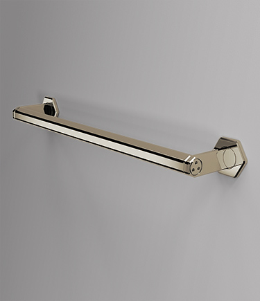 Art Deco Nickel Grab Towel Bar (ATK1)