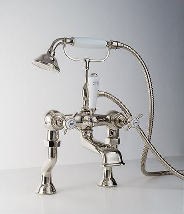 Nickel Classic Bath Filler with Handheld Shower (49HH)