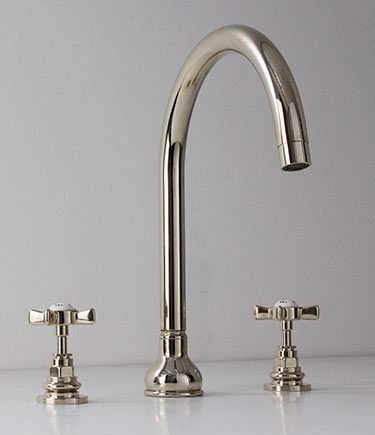 Nickel Classic 3 Piece Basin Taps (49CC)