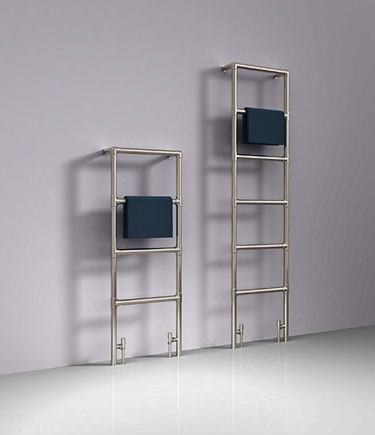 Deco Nickel Floor Mounted Towel Rail (58EEN)