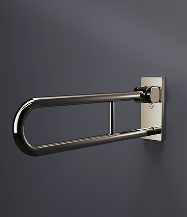 Etch Nickel Removable Hinged Double Grab Bar (NK10)