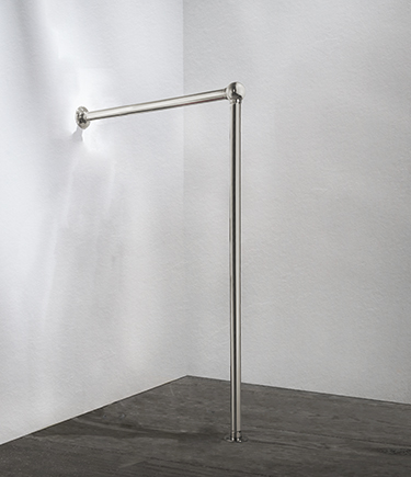 Nickel Fixed Ball Jointed Toilet Support Rail (167N)
