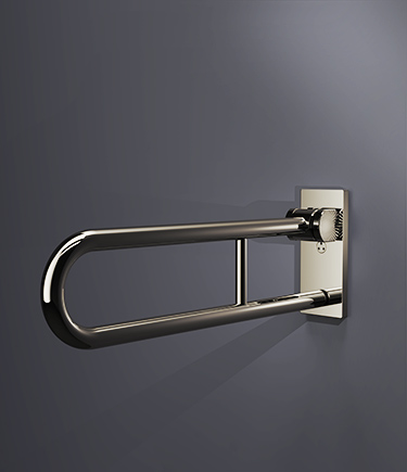 Helo Nickel Removable Hinged Double Grab Bar (NK1)