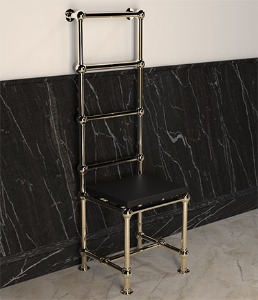Nickel Hot Chair Ball-Jointed Heated Stability Seat & Towel Radiator (HC1N)
