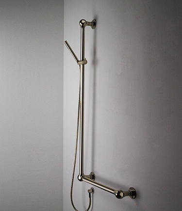 Nickel Ball Jointed Support Shower Column Grab Bar (164N)