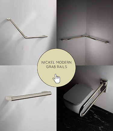 Nickel Modern Grab Rails