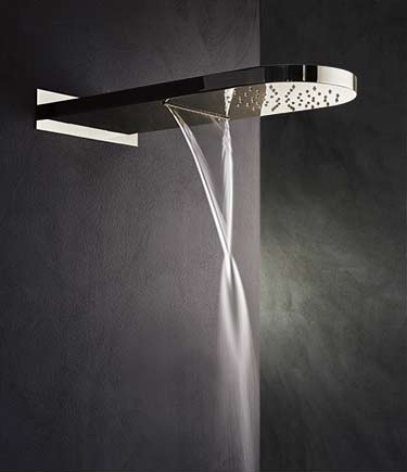 Pure Nickel Rain & Waterfall Shower Head (75CN)