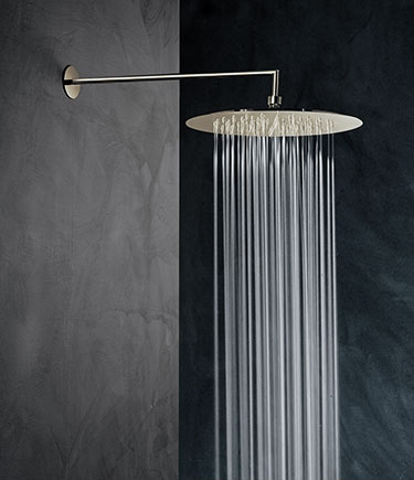 Skinny Nickel Rainfall Fixed Shower Head (75DN)