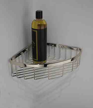 Spa Nickel Corner Shower Basket (162LN)