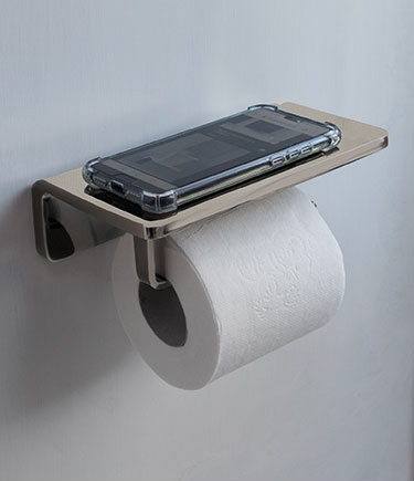 Spa Nickel Toilet Roll & Phone Holder (162CN)