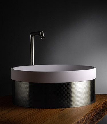 Nickel Band Mineral Marble Basin (BA1N)