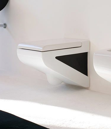 Nouveau White Wall Mounted Toilet (15F)
