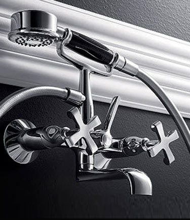 Piccadilly Bath Filler Taps with Shower (40DD)