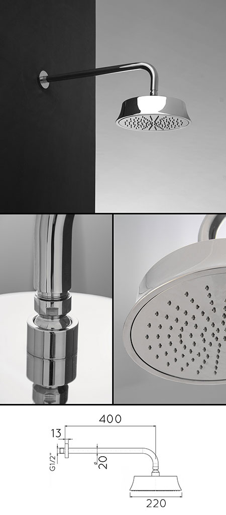 Piccadilly Classic Fixed Shower Head (40FF)