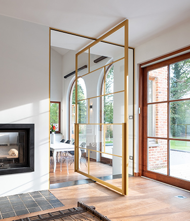 Pivot Grid Frame Interior Contemporary Door (PVT3)