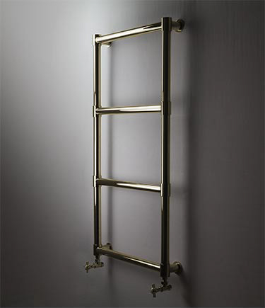 Round Chunky Brass Heated Towel Rail (172BR)