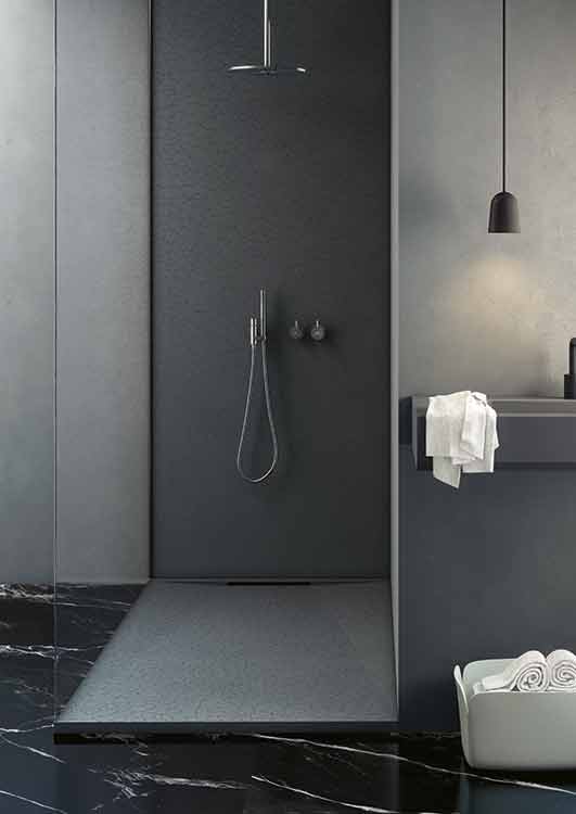 Pure Minimal End Channel Shower Tray | Textured Colour Shower Trays