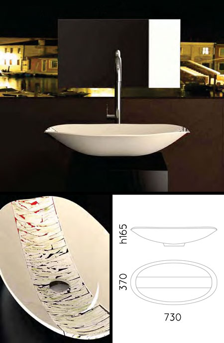 Quadro White Glass Basin (65M)