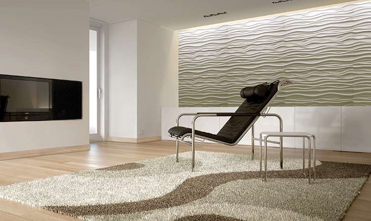 wavy textured wall panels