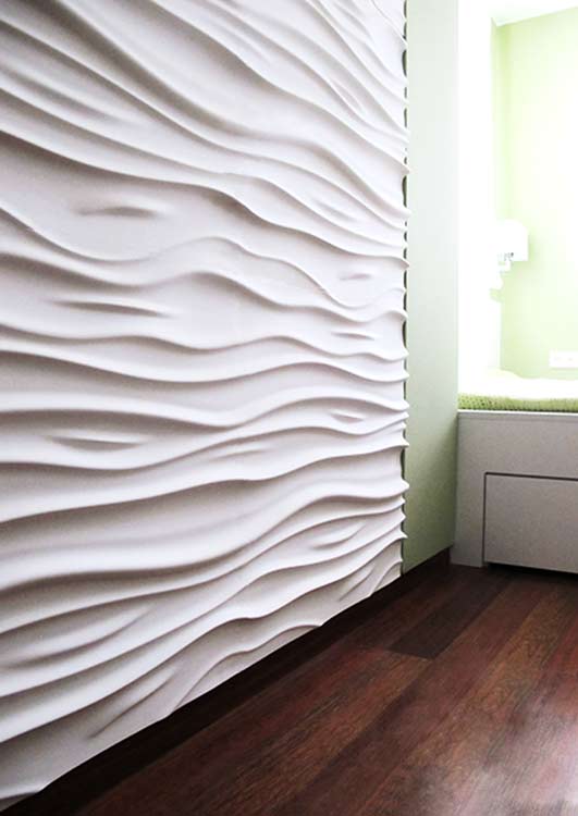 wavy textured wall panels