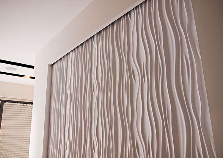 wavy textured wall panels