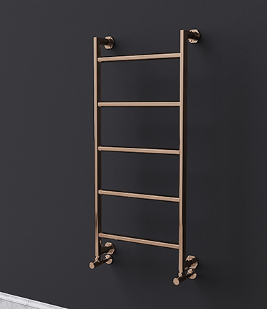 Art Deco Rose Gold Wall Mounted Heated Towel Rail (HX2RG)