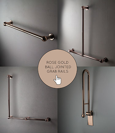 Rose Gold Ball Joint Grab Rails