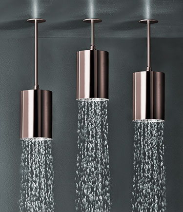 Chalice Rose Gold Ceiling Mounted Shower Head (75AC)