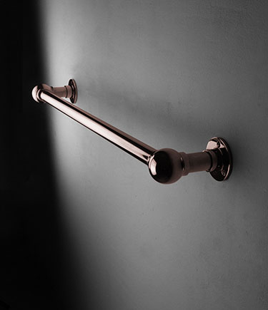 Rose Gold Ball Jointed Grab Towel Bar (150HR)