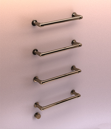 Classic Rose Gold Floating Bar Towel Radiator (166RG)